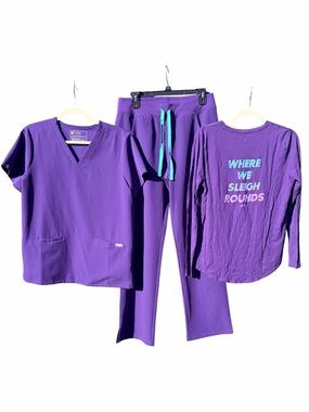 FIGS Purple Pulse COMPLETE SET size M regular